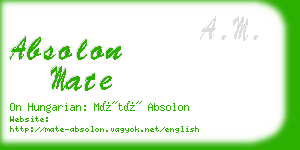 absolon mate business card